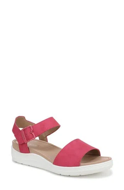 Dr. Scholl's Time Off Sky Ankle Strap Platform Sandal In Pink