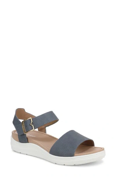 Dr. Scholl's Time Off Sky Ankle Strap Platform Sandal In Blue