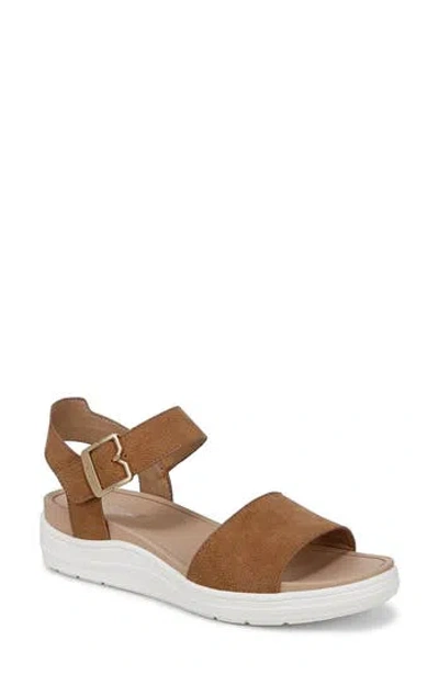 Dr. Scholl's Time Off Sky Ankle Strap Platform Sandal In Brown