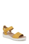 Dr. Scholl's Time Off Sky Ankle Strap Platform Sandal In Yellow