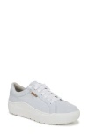 Dr. Scholl's Women's Time Off Go Closed Round Toe Lace Up Platform Sneakers In Powder Blue Microfiber