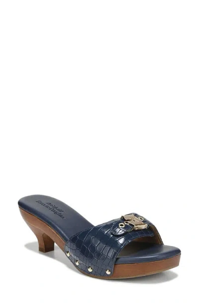 Dr. Scholl's X Favorite Daughter Heartbreak Kitten Heel Sandal In Navy