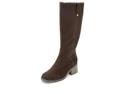 Dr. Scholl's Joplin Riding Tall Boots Women's Boots Dark Umber Wide Calf: 9 M, Synthetic In Brown