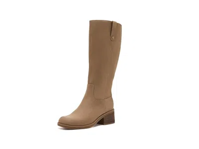 Dr. Scholl's Joplin Riding Tall Boots Women's Boots Sand Taupe: 11 M, Synthetic In Brown