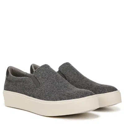 Dr. Scholl's Madison Up Sneakers Womensm Charcoal Wool Slip-on Shoes Zogg3052 In Gray