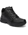 Dr. Scholl's Men's Charge Lace-up Slip Resistant Booties In Black Lt-leather