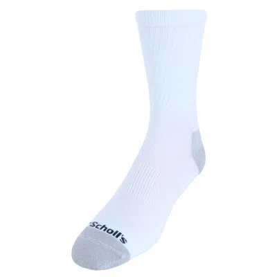 Dr. Scholl's Men's Crew Compression Work Socks (2 Pair Pack) In White