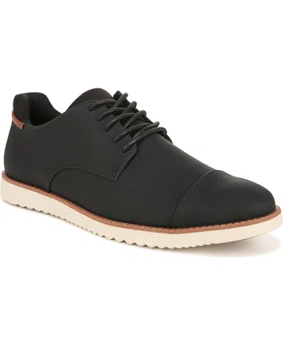 Dr. Scholl's Men's Sync Cap Lace Up Oxfords In Black Synthetic Polyurethane