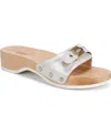 Dr. Scholl's Original Collection Women's Original Slide Sandals In Silver Leather