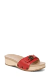 Dr. Scholl's Original Too Platform Sandal In Heritage Red Leather