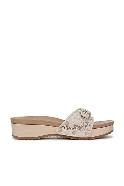 Dr. Scholl's Original Too Wood-bottom Sandals In White
