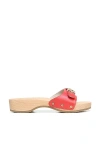 Dr. Scholl's Original Wood-bottom Sandals In Red