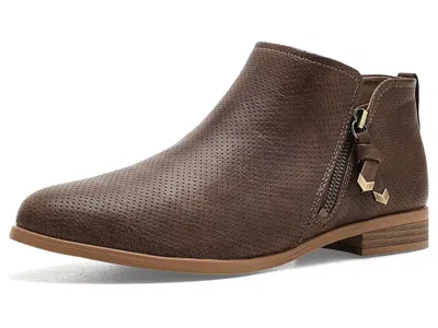 Dr. Scholl's Reverie Zip Short Boots Women's Boots Dark Brown: 7 W