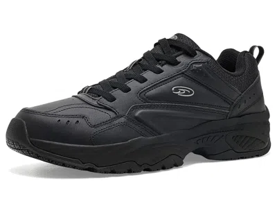 Dr. Scholl's Sebastian Slip Resistant Service Shoes Men's Shoes Black: 9 W, Leather