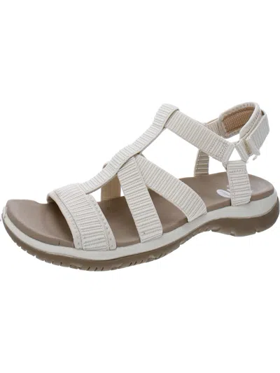 Dr. Scholl's Shoes Adalia Womens Strappy Ankle Strap Sport Sandals In White