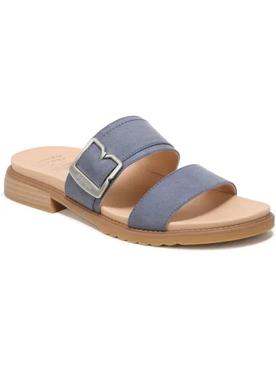 Dr. Scholl's Shoes Alyssa Womens Faux Suede Slip On Slide Sandals In Multi
