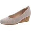 Dr. Scholl's Shoes Be Ready Womens Comfort Insole Slip On Wedge Heels In Multi