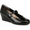 Dr. Scholl's Shoes Beready Jane Womens Buckle Man Made Mary Jane Heels In Black