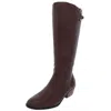 Dr. Scholl's Shoes Brilliance Womens Wide Calf Faux Leather Riding Boots In Brown
