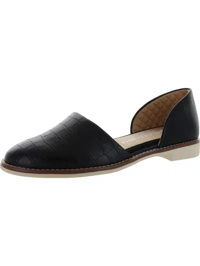 Dr. Scholl's Shoes Choice Womens Faux Leather Slip On D'orsay In Black