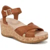 Dr. Scholl's Shoes Citrine Sun Womens Faux Leather Slingback Wedge Sandals