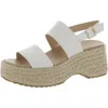 Dr. Scholl's Shoes Delaney Womens Faux Leather Espadrille Block Heel In White
