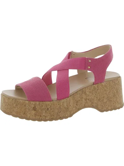 Dr. Scholl's Shoes Dottie Womens Slingback Slip-on Platform Sandals In Pink