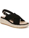 Dr. Scholl's Shoes Ember Womens Criss-cross Platform Slingback Sandals In Black