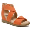 Dr. Scholl's Shoes Golden Hour Womens Cushioned Footbed Open Toe Wedge Sandals In Multi