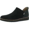 Dr. Scholl's Shoes Insane Womens Faux Suede Perforated Slip-on Sneakers In Black
