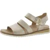 Dr. Scholl's Shoes Island Glow Womens Faux Leather Square Toe Slingback Sandals In Gold