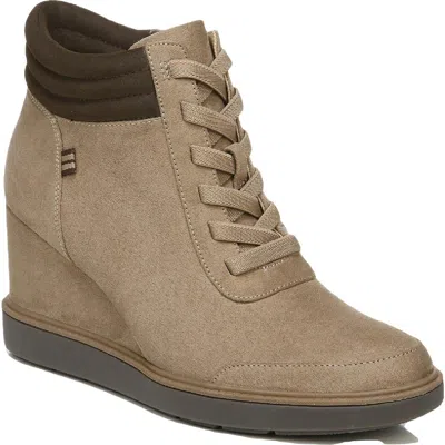Dr. Scholl's Shoes J Puffy Womens Faux Leather Lace-up Ankle Boots In Brown