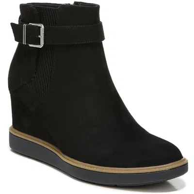 Dr. Scholl's Shoes Jacinda Womens Zipper Buckle Ankle Boots In Black