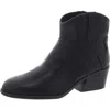 Dr. Scholl's Shoes Lasso Womens Faux Leather Block Heel Cowboy, Western Boots In Black