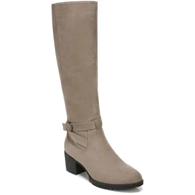 Dr. Scholl's Shoes Like It Womens Faux Suede Lug Sole Knee-high Boots In Multi