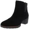 Dr. Scholl's Shoes Lively Womens Stretch Almond Toe Booties In Black