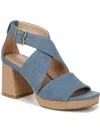 Dr. Scholl's Shoes Maya Womens Denim Block Heel In Blue