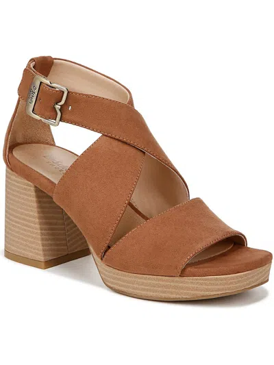 Dr. Scholl's Shoes Maya Womens Microfiber Criss-cross Platform Sandals In Multi