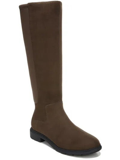 Dr. Scholl's Shoes New Start Womens Faux Suede Tall Knee-high Boots In Multi