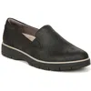 Dr. Scholl's Shoes Next One Womens Faux Suede Lugged Sole Slip-on Sneakers In Black
