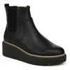 Dr. Scholl's Shoes Nice Max Up Womens Stretch Faux Suede Chelsea Boots In Black