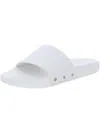 Dr. Scholl's Shoes Pisces Womens Leather Slip On Slide Sandals In White