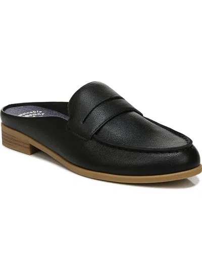 Dr. Scholl's Shoes Rate Mule Womens Faux Leather Slip On Mules In Black