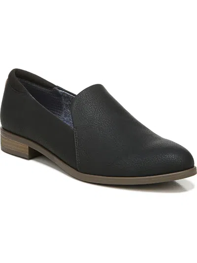 Dr. Scholl's Shoes Rate Womens Padded Insole Slip On Loafers In Black