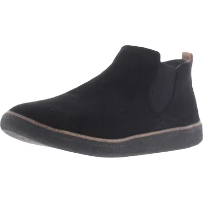 Dr. Scholl's Shoes See Me Womens Padded Insole Faux Suede Chelsea Boots In Black
