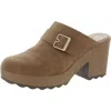 Dr. Scholl's Shoes Wake Up Womens Faux Leather Slide Clogs In Gold