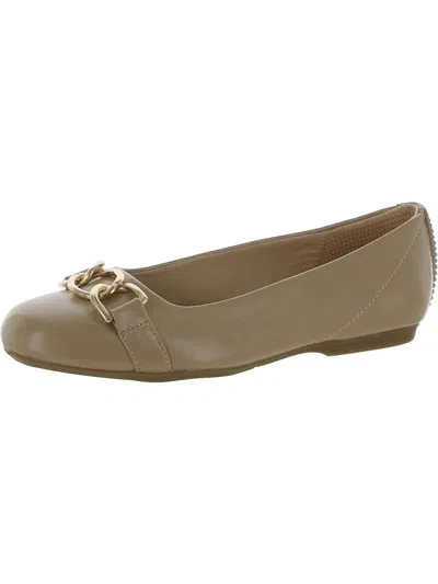 Dr. Scholl's Shoes Wexley Adorn Womens Chain Slip On Ballet Flats In Grey