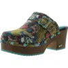 Dr. Scholl's Shoes Womens Printed Leather Mules In Multi