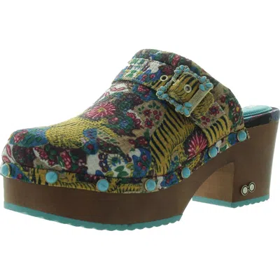 Dr. Scholl's Shoes Womens Printed Leather Mules In Multi