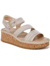 Dr. Scholl's Shoes Womens Slip On Slingback Wedge Sandals In Multi